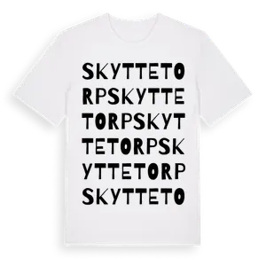 Skyttetorp ordlek t-shirt – ekologisk bomull t-shirt från Pinshirt