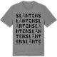 Mid Heather Gray t-shirt med Slänten ordlek t-shirt