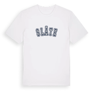 Släte college t-shirt – ekologisk bomull t-shirt från Pinshirt