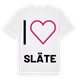 White t-shirt med Jag älskar Släte t-shirt stort tryck