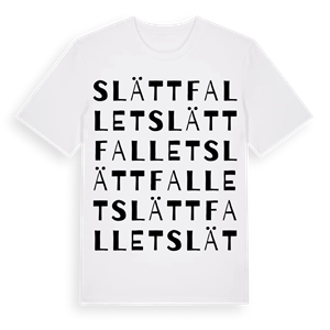 Slättfallet ordlek t-shirt – ekologisk bomull t-shirt från Pinshirt