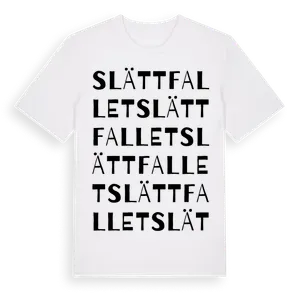 Slättfallet ordlek t-shirt – ekologisk bomull t-shirt från Pinshirt