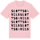 Pink Cotton t-shirt med Slottsgaveln ordlek t-shirt
