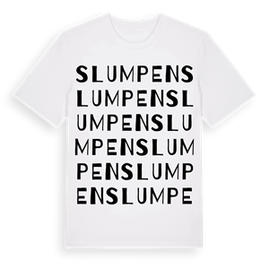 Slumpen ordlek t-shirt – ekologisk bomull t-shirt från Pinshirt