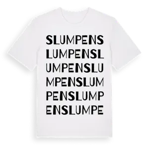 Slumpen ordlek t-shirt – ekologisk bomull t-shirt från Pinshirt