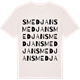 Vintage White t-shirt med Smedjan ordlek t-shirt