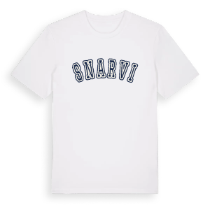Snarvi college t-shirt – ekologisk bomull t-shirt från Pinshirt