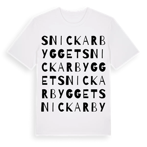 Snickarbygget ordlek t-shirt – ekologisk bomull t-shirt från Pinshirt