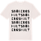 Vintage White t-shirt med Snöbergshult ordlek t-shirt