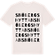 Vintage White t-shirt med Snöbergshyttan ordlek t-shirt