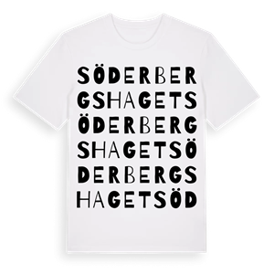 Söderbergshaget ordlek t-shirt – ekologisk bomull t-shirt från Pinshirt