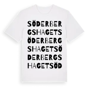 Söderbergshaget ordlek t-shirt – ekologisk bomull t-shirt från Pinshirt