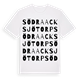 White t-shirt med Södra Acksjötorp ordlek t-shirt