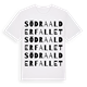 White t-shirt med Södra Alderfallet ordlek t-shirt
