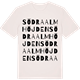 Vintage White t-shirt med Södra Almhöjden ordlek t-shirt