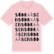 Pink Cotton t-shirt med Södra Åsen ordlek t-shirt