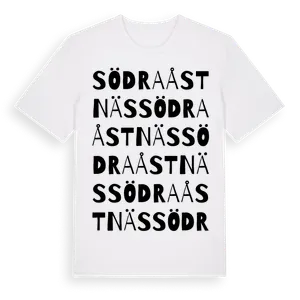 Södra Åstnäs ordlek t-shirt – ekologisk bomull t-shirt från Pinshirt