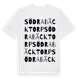 White t-shirt med Södra Bäcktorp ordlek t-shirt