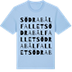 Blue Soul t-shirt med Södra bålfallet ordlek t-shirt