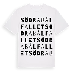 Södra bålfallet ordlek t-shirt – ekologisk bomull t-shirt från Pinshirt