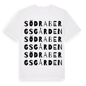 Södra Bergsgården ordlek t-shirt – ekologisk bomull t-shirt från Pinshirt