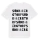 White t-shirt med Södra Bergtorp ordlek t-shirt