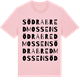 Pink Cotton t-shirt med Södra Bredmossen ordlek t-shirt