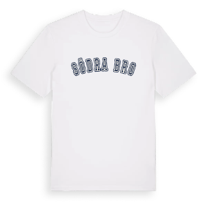 Södra Bro college t-shirt – ekologisk bomull t-shirt från Pinshirt