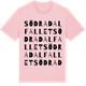 Pink Cotton t-shirt med Södra Dalfallet ordlek t-shirt
