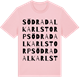 Pink Cotton t-shirt med Södra Dalkarlstorp ordlek t-shirt