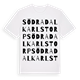 Södra Dalkarlstorp ordlek t-shirt