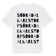 White t-shirt med Södra Dalkarlstorp ordlek t-shirt