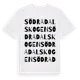 White t-shirt med Södra Dalskogen ordlek t-shirt