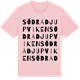 Pink Cotton t-shirt med Södra Djupviken ordlek t-shirt