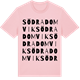 Pink Cotton t-shirt med Södra Domvik ordlek t-shirt