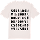 Vintage White t-shirt med Södra Domvik ordlek t-shirt