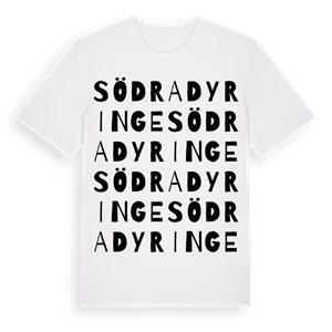 Södra Dyringe ordlek t-shirt – ekologisk bomull t-shirt från Pinshirt