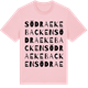Pink Cotton t-shirt med Södra Ekebacken ordlek t-shirt