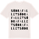 Vintage White t-shirt med Södra Fallet ordlek t-shirt