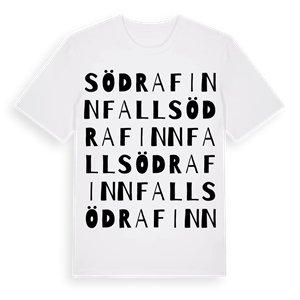 Södra Finnfall ordlek t-shirt – ekologisk bomull t-shirt från Pinshirt