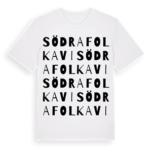 Södra Folkavi ordlek t-shirt – ekologisk bomull t-shirt från Pinshirt