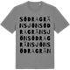 Mid Heather Gray t-shirt med Södra Gränsjön ordlek t-shirt