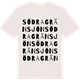 Vintage White t-shirt med Södra Gränsjön ordlek t-shirt