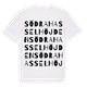 White t-shirt med Södra Hasselhöjden ordlek t-shirt