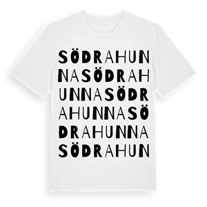 Södra Hunna ordlek t-shirt – ekologisk bomull t-shirt från Pinshirt