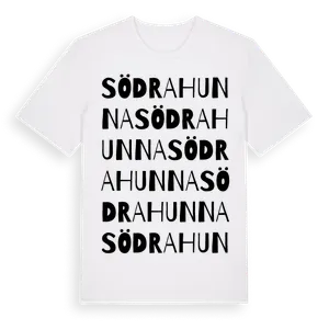 Södra Hunna ordlek t-shirt – ekologisk bomull t-shirt från Pinshirt