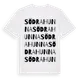 White t-shirt med Södra Hunna ordlek t-shirt