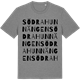 Mid Heather Gray t-shirt med Södra Hunnängen ordlek t-shirt