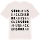 Vintage White t-shirt med Södra Husbacken ordlek t-shirt