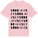Pink Cotton t-shirt med Södra Husby ordlek t-shirt